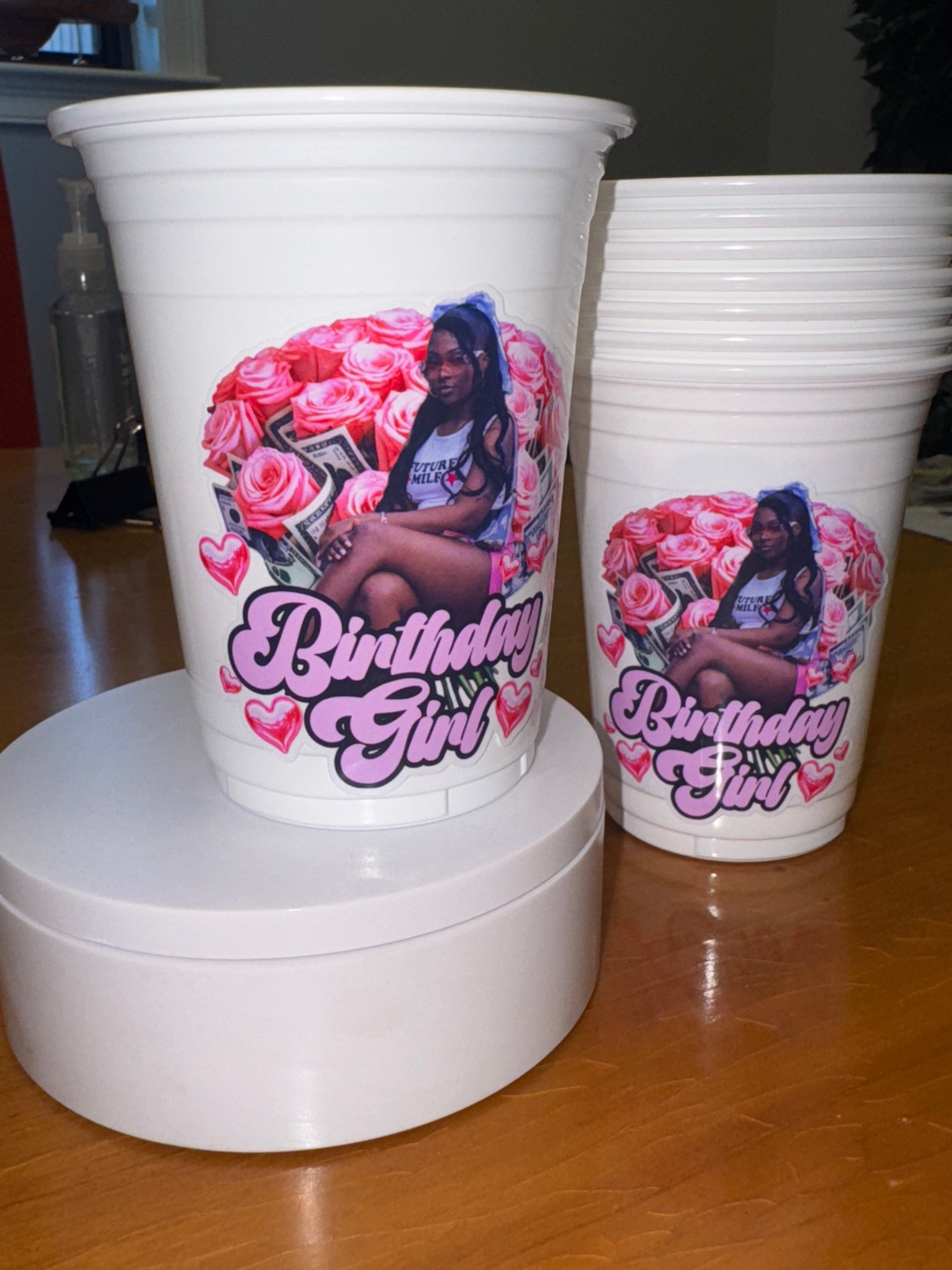 Decorative Cup Stickers Set personalized custom gift by CUSTOM CUTZ BY CHRISTINE LLC. handmade in the USA