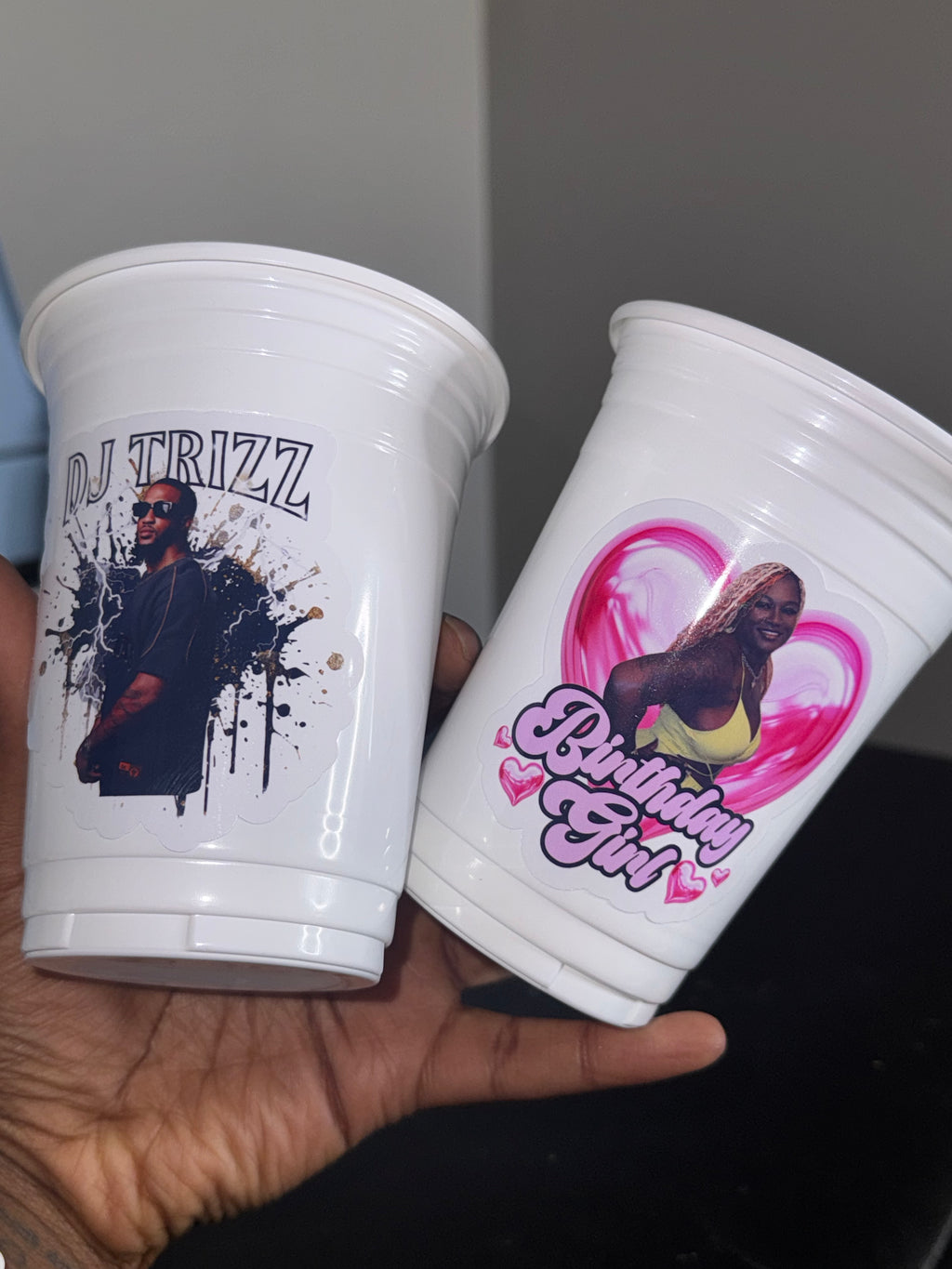 Decorative Cup Stickers Set personalized custom gift by CUSTOM CUTZ BY CHRISTINE LLC. handmade in the USA