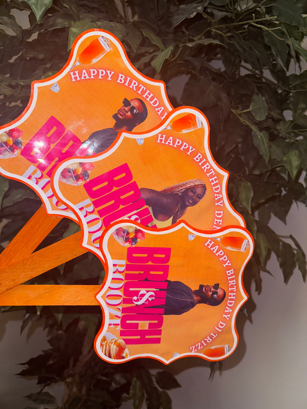 Custom Hand Fan personalized custom gift by CUSTOM CUTZ BY CHRISTINE LLC. handmade in the USA