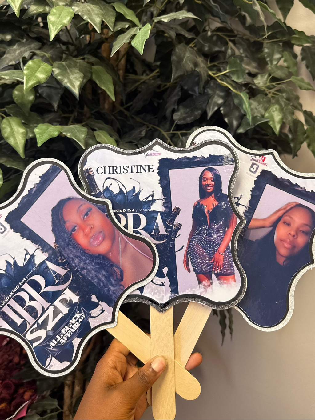 Custom Hand Fan personalized custom gift by CUSTOM CUTZ BY CHRISTINE LLC. handmade in the USA