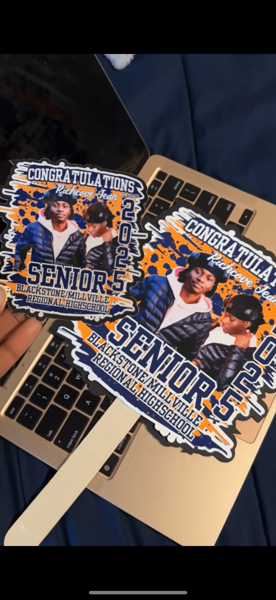 Custom Hand Fan personalized custom gift by CUSTOM CUTZ BY CHRISTINE LLC. handmade in the USA