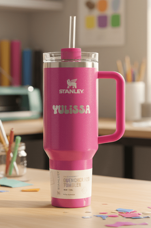 Custom Stanley Tumbler personalized custom gift by CUSTOM CUTZ BY CHRISTINE LLC. handmade in the USA