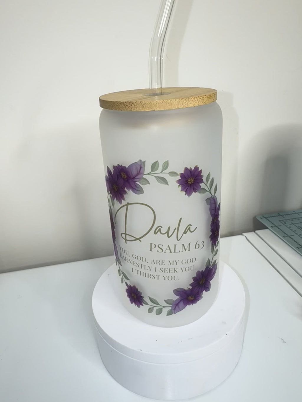 Custom Glass Tumbler with Engraving