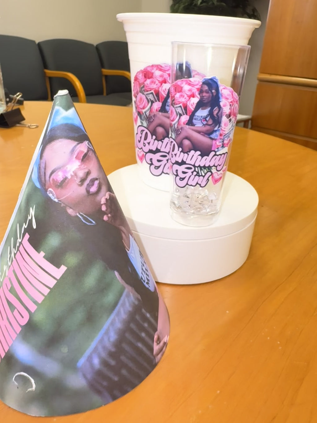 Decorative Custom Stickers Cup Set